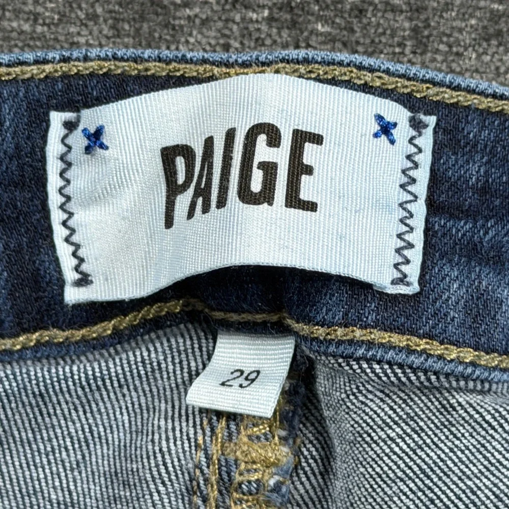 Paige Kimmie Dark Wash Cuffed Denim Bermuda Shorts Size‎ 29 WJ507